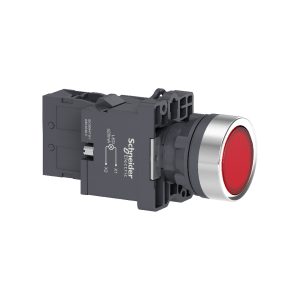 red flush complete illum push-button - Ø22 - flush - 220V AC - 1NO