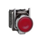 red flush complete illum pushbutton Ø22 spring return 1NO+1NC 24V