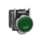 green flush complete illum pushbutton Ø22 spring return 1NO+1NC 220...240V