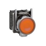 orange flush complete illum pushbutton Ø22 spring return 1NO+1NC 24V
