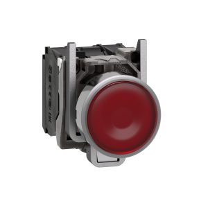 red flush complete illum pushbutton Ø22 spring return 1NO+1NC 220...240V
