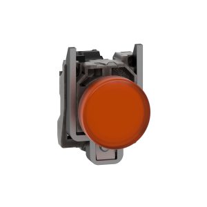 orange complete pilot light Ø22 plain lens with integral LED 230...240V