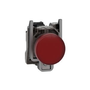 red complete pilot light Ø22 plain lens with integral LED 24V