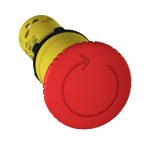 Emergency stop Ø 22 - red - mushroom head Ø 40mm - turn to release - 1 NO + 1 NC
