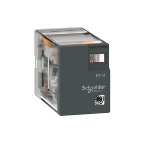 miniature plug-in relay - Harmony RXM2L - 4 C/O - 230 V AC - 3 A - with LED