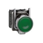 green flush complete illum pushbutton Ø22 spring return 1NO+1NC 24V