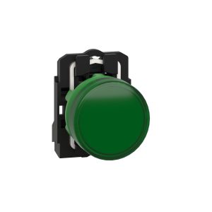 green complete pilot light Ø22 plain lens with integral LED 24V