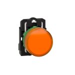 orange complete pilot light Ø22 plain lens with integral LED 230...240V