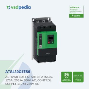 Soft starter, Altivar Soft Starter ATS430, 170A, 208 to 600V AC, control supply 110 to 230V AC