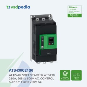 Soft starter, Altivar Soft Starter ATS430, 210A, 208 to 600V AC, control supply 110 to 230V AC